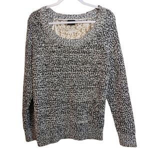 WALLPAPHER LADIES LONG SLEEVE LACE BACK SWEATER- S